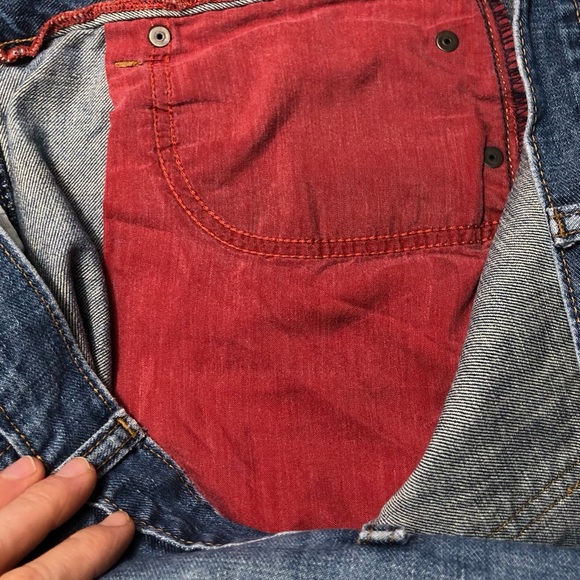 Wrangler Red Vintage Straight Men’s Jeans - Picture 5 of 6